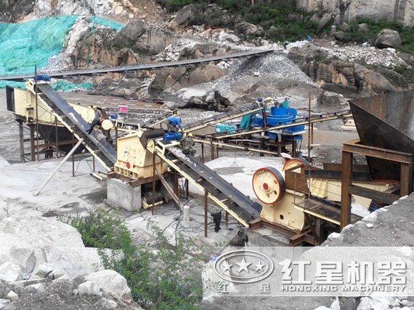 一天400噸河卵石制砂生產線方案二現場 一天400噸河卵石制砂生產線方案二現場