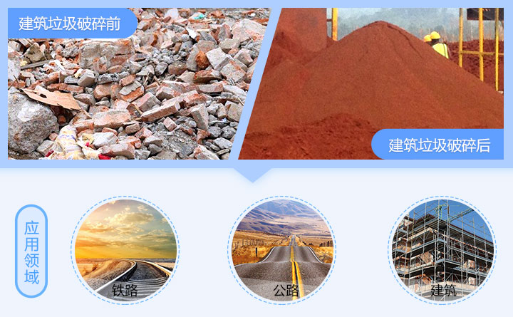 建筑垃圾破碎前后 建筑垃圾破碎前后