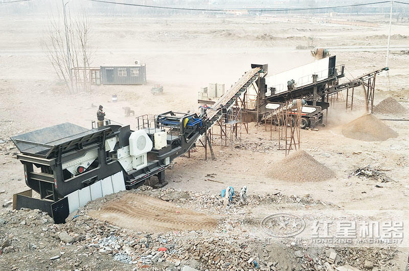 鄂破移動型破碎站+反擊破移動型破碎站，產(chǎn)量達(dá)50-500t/h