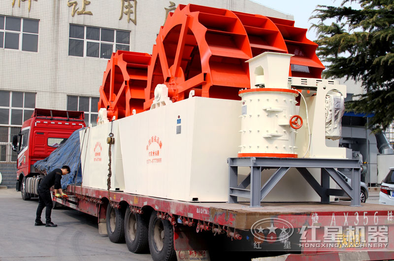 洗砂機發貨到用戶現場，價格實惠，高產效能高