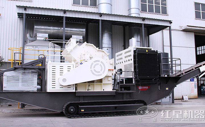 時產(chǎn)300噸建筑垃圾履帶移動粉碎機(jī)