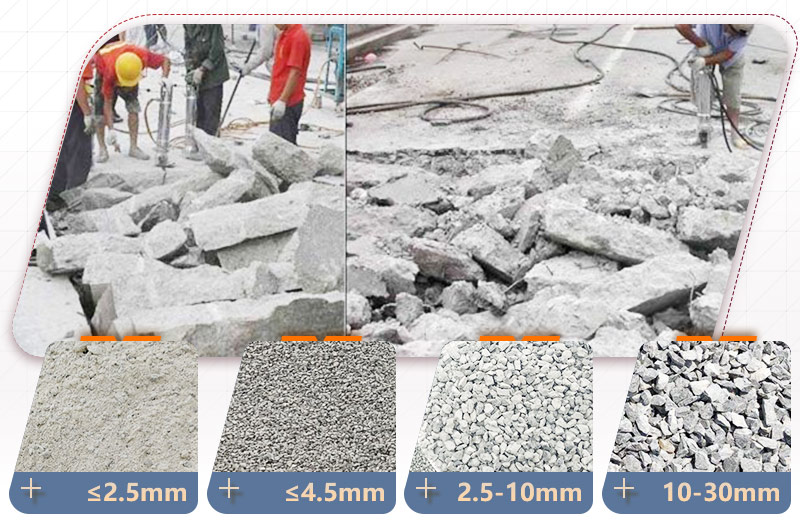 水泥塊粉碎成不同規(guī)格粒度“售價(jià)翻番” 水泥塊粉碎成不同規(guī)格粒度“售價(jià)翻番”