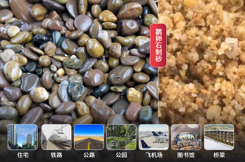 鵝卵石制砂后應(yīng)用 鵝卵石制砂后應(yīng)用