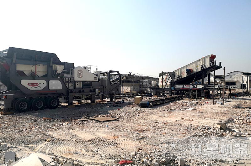 輪胎反擊破振動篩移動破碎站 輪胎反擊破振動篩移動破碎站